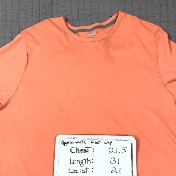 4/$15 Old Navy T Shirt Men Large Tall Coral Soft Washed Tee - Picture 9 of 16